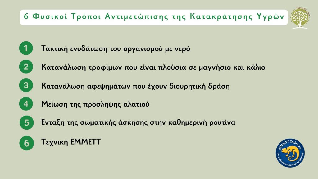 Αντιμετώπιση κατακράτησης υγρών